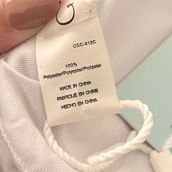 Cupshe Swimsuit One Piece Monokini White Black Floral L Large New - Picture 5 of 5